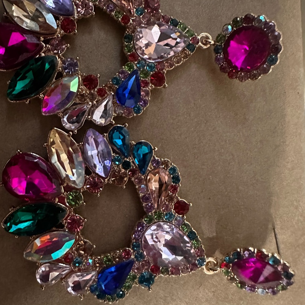 Multicolor Statement Earrings - image 1